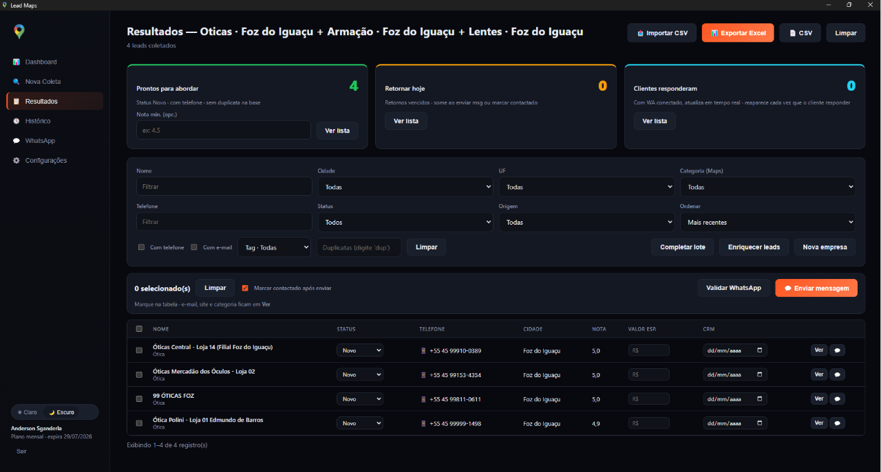 Gestão de Empresas (Mini CRM)